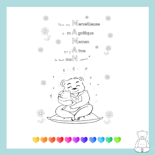 Coloriage gratuit pour maman