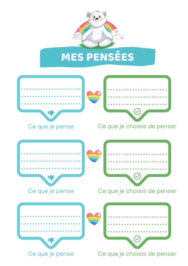 Mes pensées PDF bien-être enfants